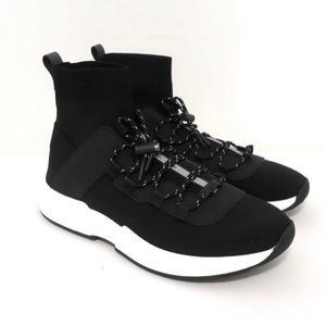 ALO • Black/white Wanderer knit sneaker 8